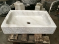 lavabo di forma quadrata lavello in marmo bianco
