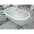 Vasca da bagno in pietra bianca con pietra naturale per il bagno