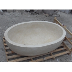  Vasca da bagno in pietra bianca naturale per bagno